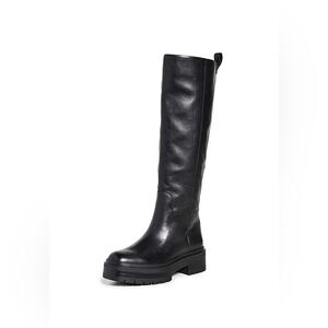 Tall Black Leather Chunky Boots! Sam Edelman “Larina” Size 7